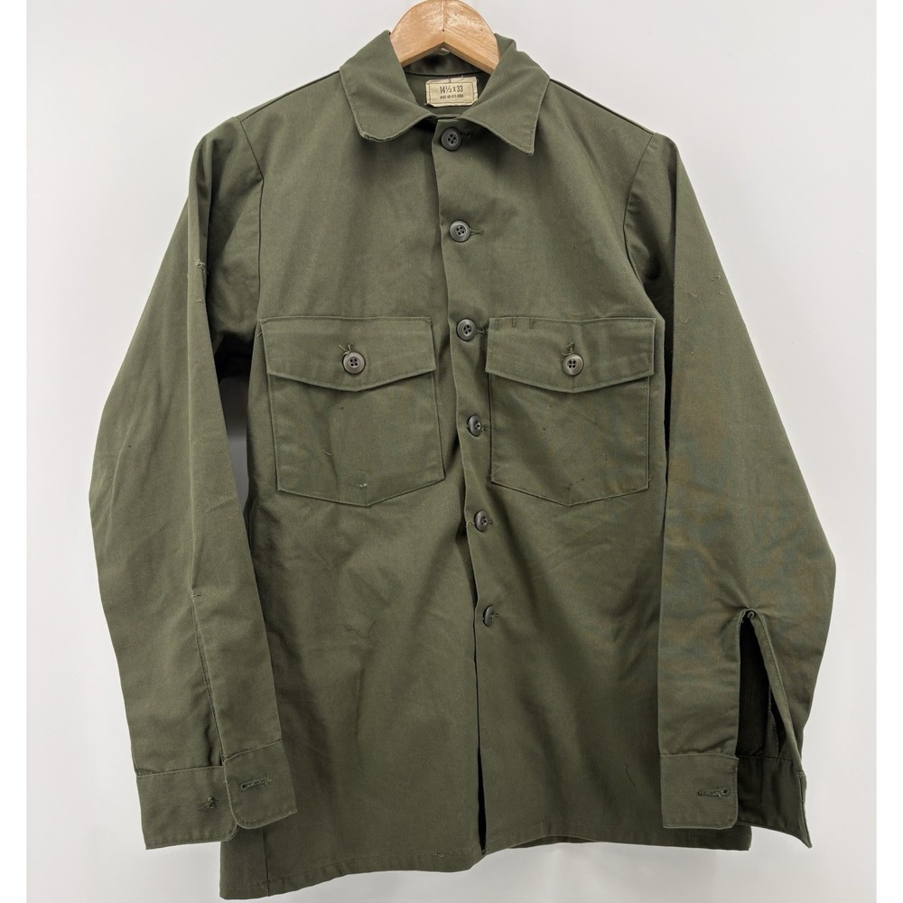 Vietnam US Air Force OG-507 Utility Shirt Vintage Military Olive Green Durable